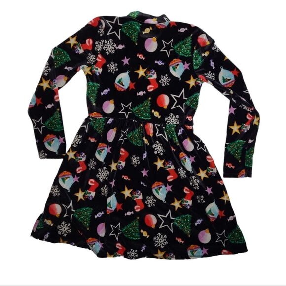 ART CLASS‎ black velvet long sleeve Christmas holiday mock neck dress 7/8 - Picture 3 of 5